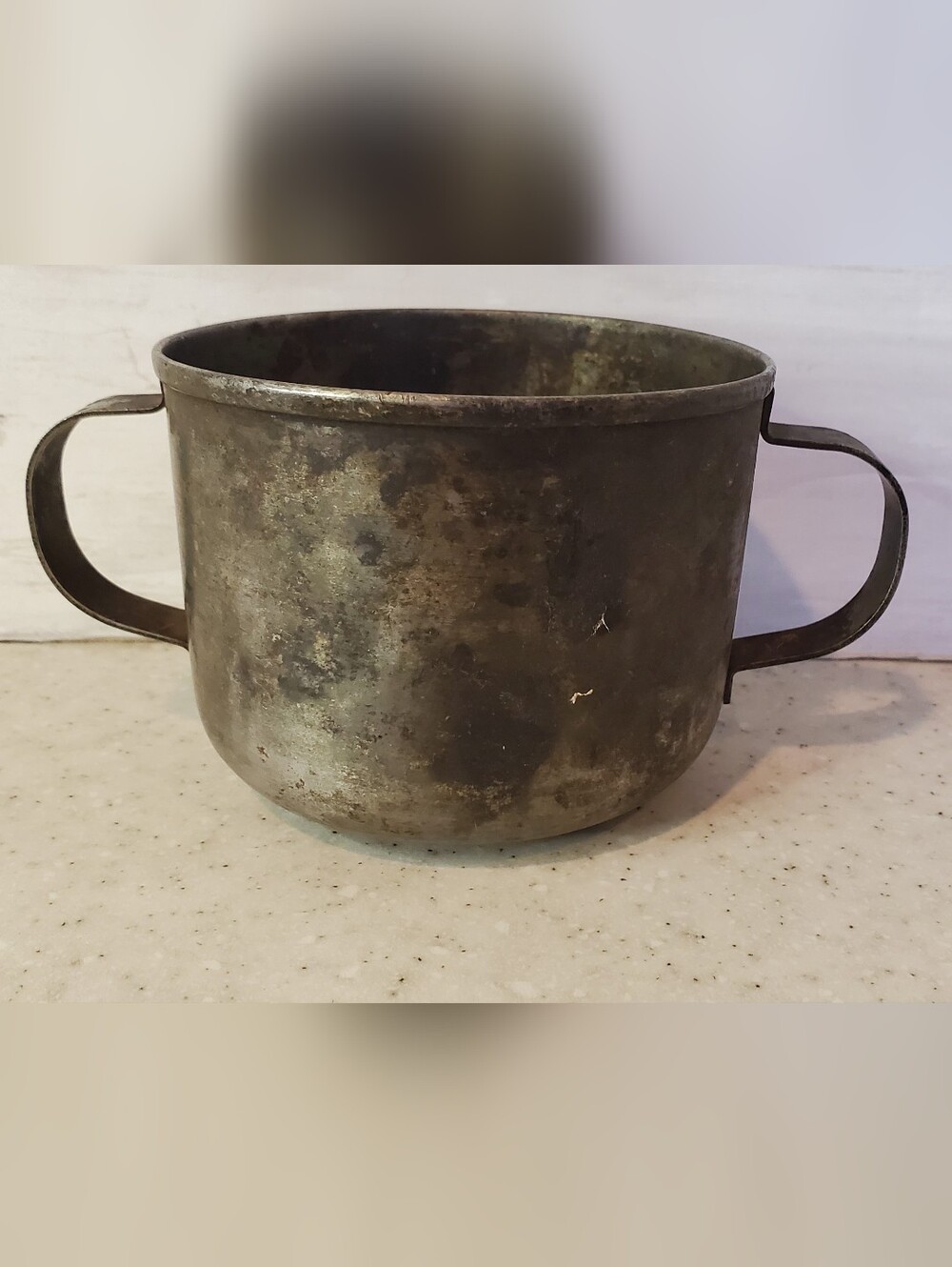 WWII 1943 USMC Carrollton Mfg Co Military Field Mug Mess Cup Metal Camp Cup